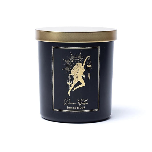 Manifestation candle Divine Goddess in glass with lid
