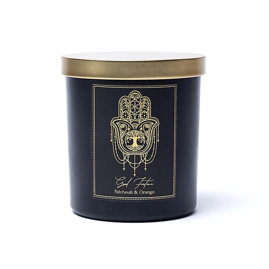 Good Fortune Manifestation Candle in glass with lid