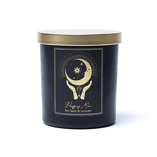 Purifying Moon Manifestation Candle in glass with lid