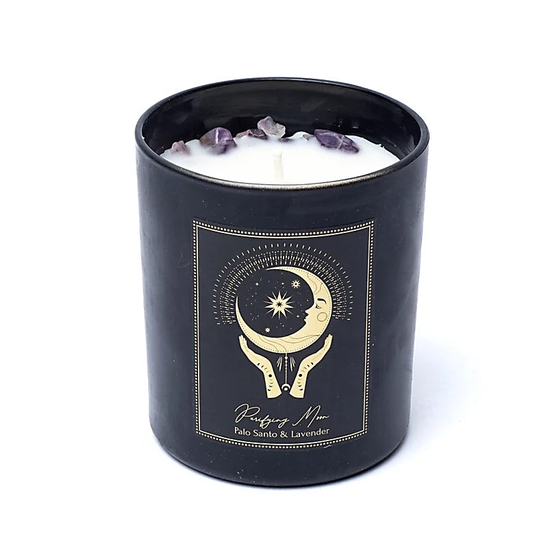 Manifestatiekaars Purifying Moon in glas met deksel