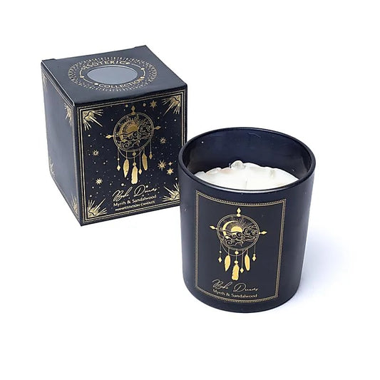 Boho Dreams manifestation candle in glass
