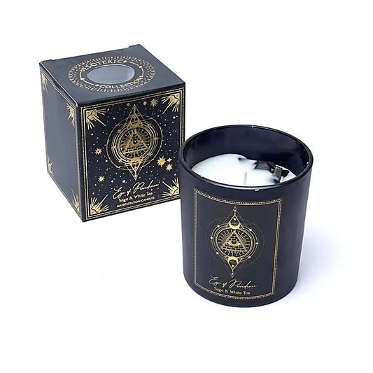 Manifestation Candle Eye of Providence in Glass