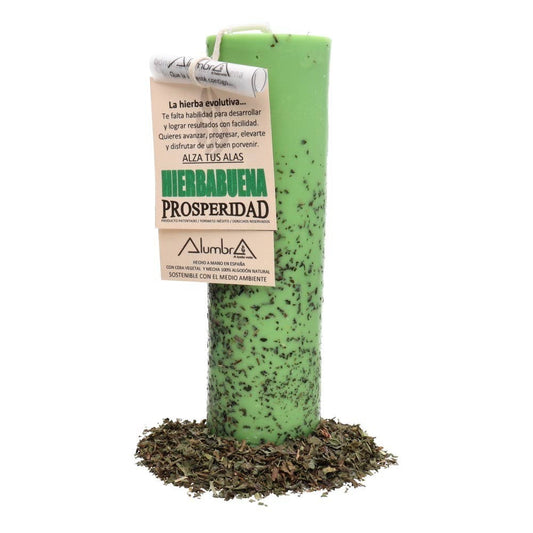 Handmade Peppermint Candle — Prosperity, Growth & Progress