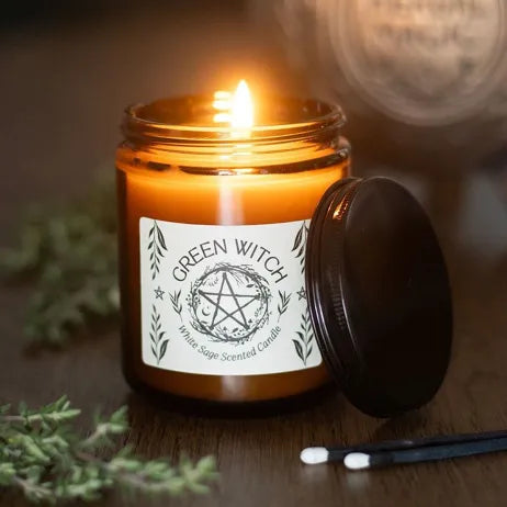 Green Witch Reinigende Geurkaars met Witte Salie
