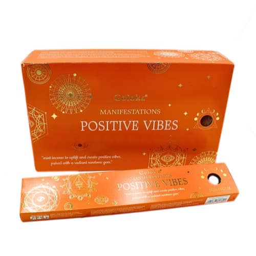 Goloka Manifestation Positive Vibes wierook met edelsteen