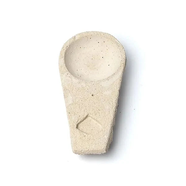 Sagrada Madre Incense Burner Cement Pastel Yellow Handle 9 cm Bowl Ø 8 cm