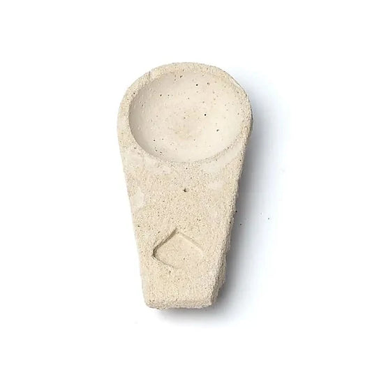 Sagrada Madre Wierookbrander Cement Pastelgeel Handgreep 9 cm Kom Ø 8 cm