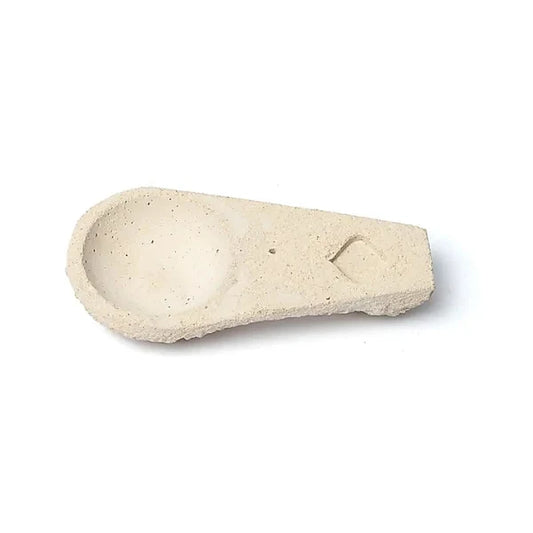 Sagrada Madre Wierookbrander Cement Pastelgeel Handgreep 9 cm Kom Ø 8 cm