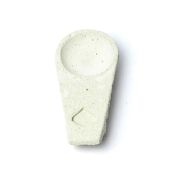 Sagrada Madre Wierookbrander Cement Pastelgroen Handgreep 9 cm Kom Ø 8 cm
