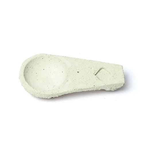 Sagrada Madre Wierookbrander Cement Pastelgroen Handgreep 9 cm Kom Ø 8 cm