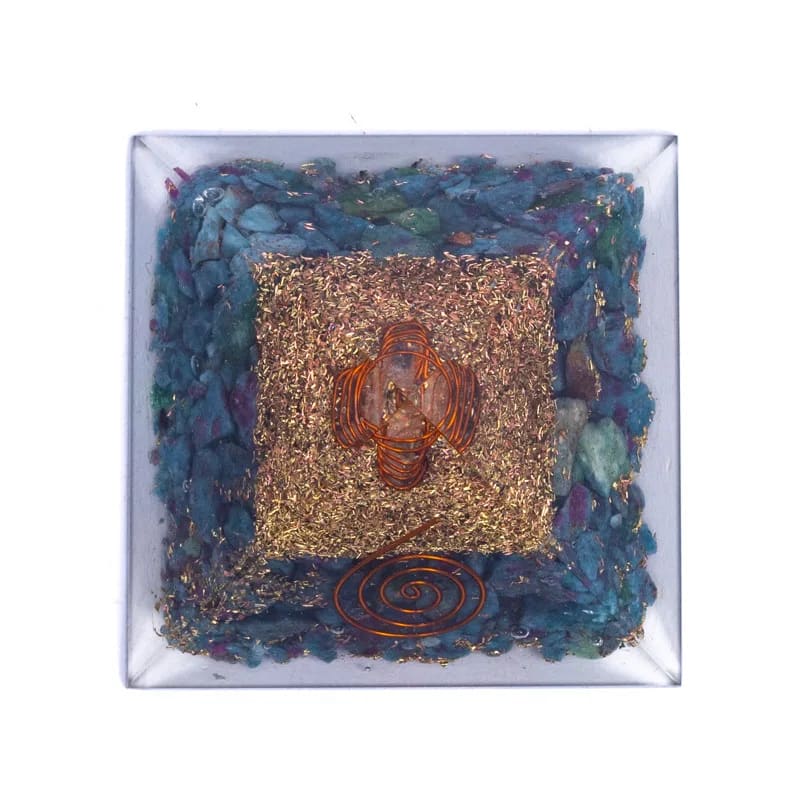 Orgoniet Piramide Robijn & Kyaniet | Passie & Helderheid | 7,5cm