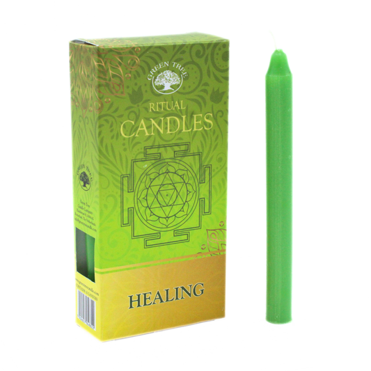 Green Tree Healing Ritueelkaarsen – Set van 10