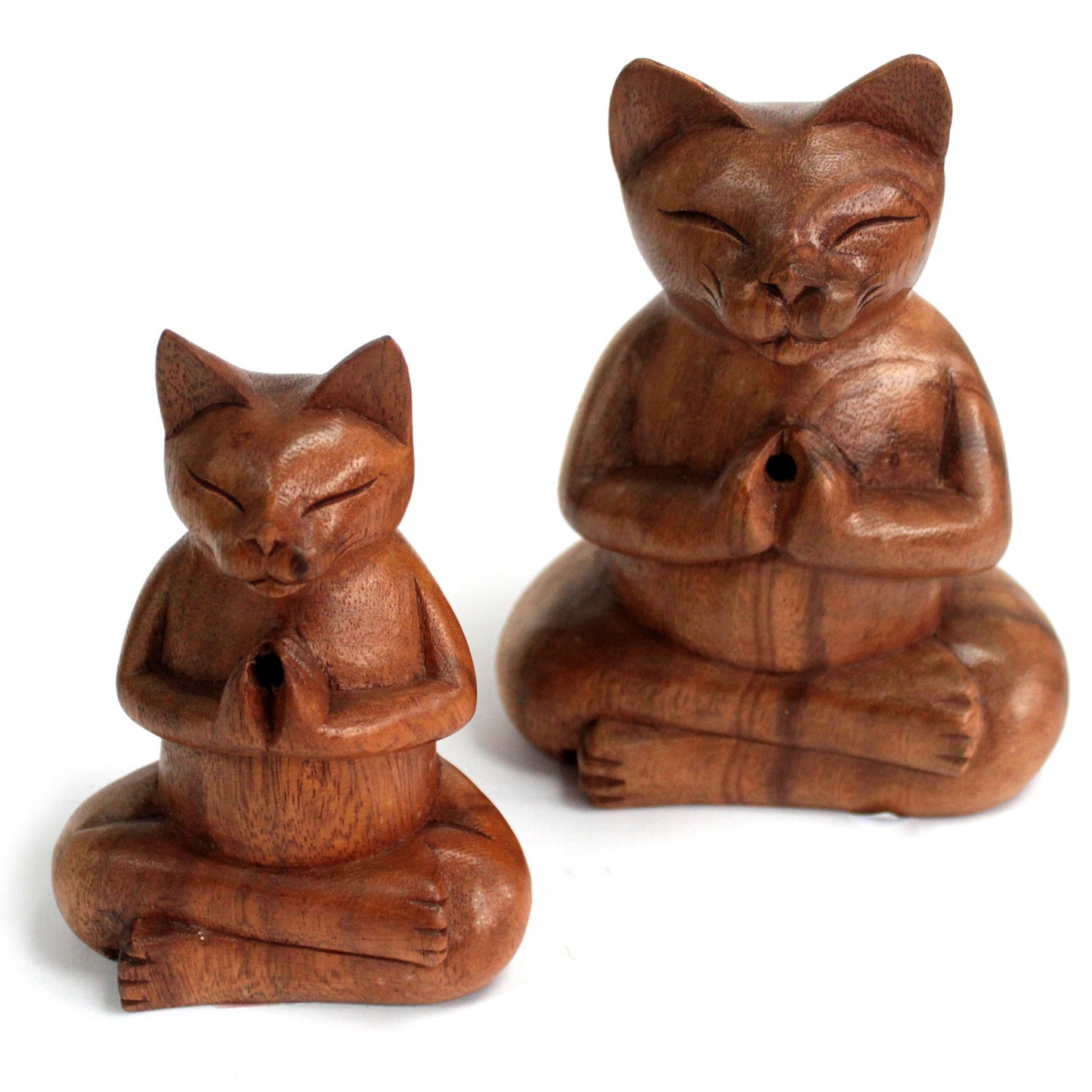 Houten Wierookbrander Yoga Kat | Large | Amstercharmed