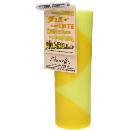 Handmade Colored Candle – Yellow & Happiness
