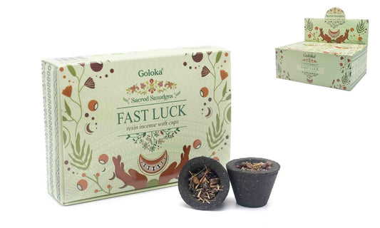 Wierookbekertje Fast Luck – Goloka Kooltjes met Hars