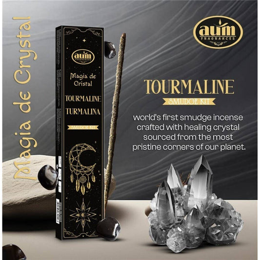 Aum Crystal Magic Incense 20g with Tourmaline Crystal