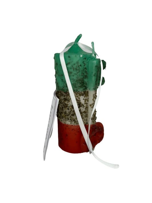 Llave Abrecaminos Candle – Ritual Herbal Candle with Key Decoration for Opening All Paths