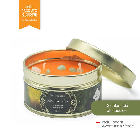 Natural Mystic Opens Ways Candle with Gemstones 120g – Esoterica Arte