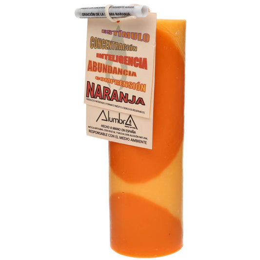 Handmade Colored Candle Orange — Focus, Intelligence & Abundance