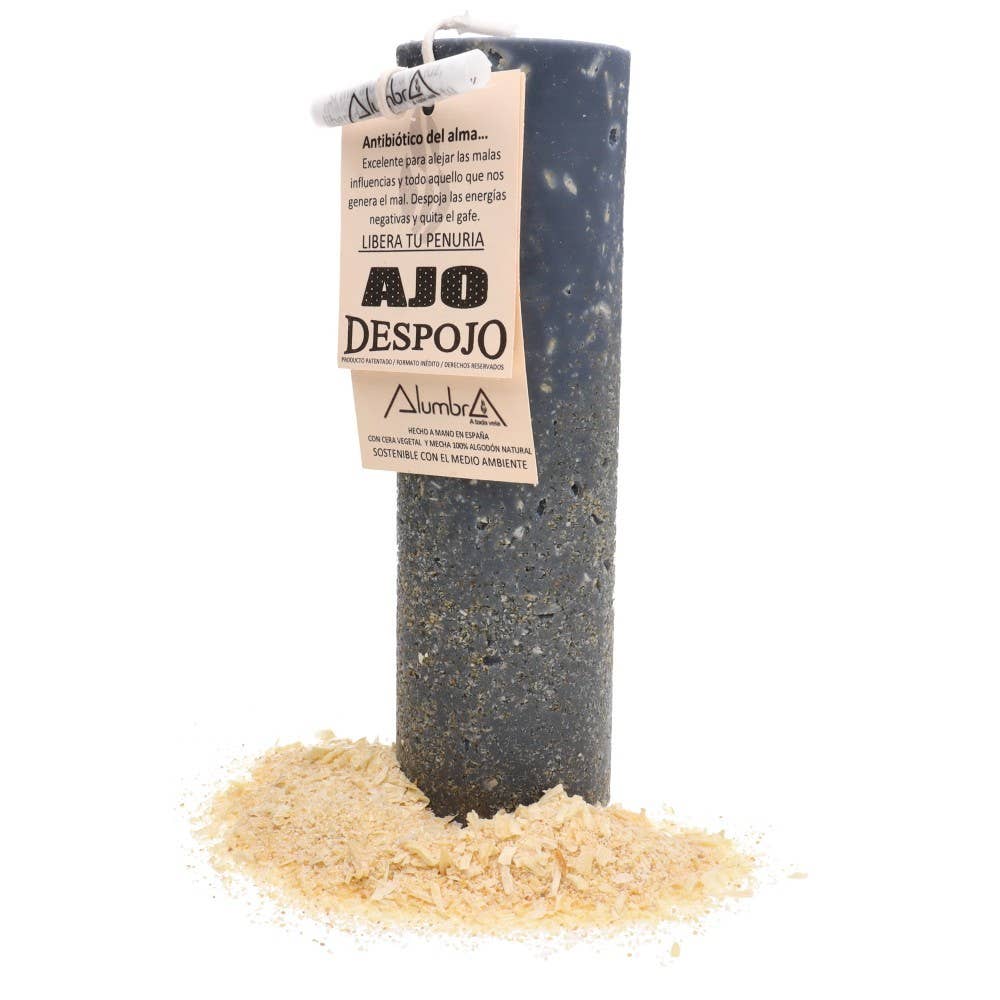Handgemaakte Knoflook Kaars — Verdrijft Negatieve Energie & Pech